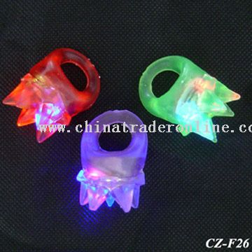 LED Flashing Crystal Star Ring  from China